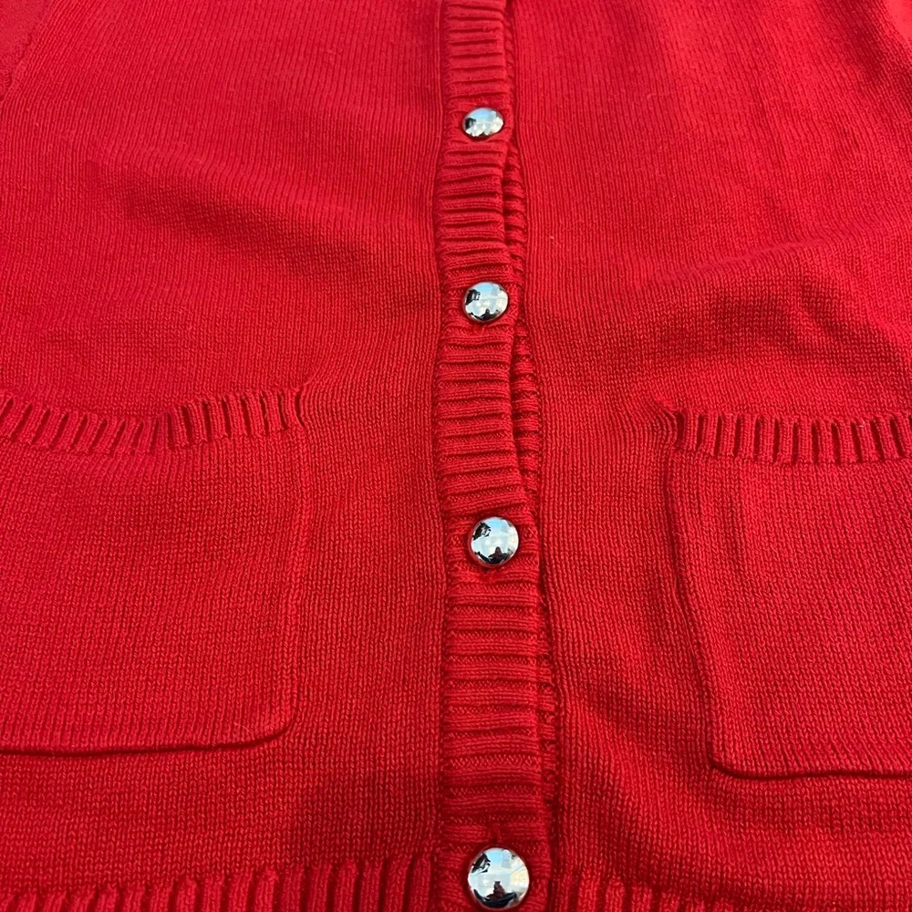H&M Red Women's Cardigan with Button Detail - Picture 5 of 7